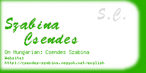 szabina csendes business card